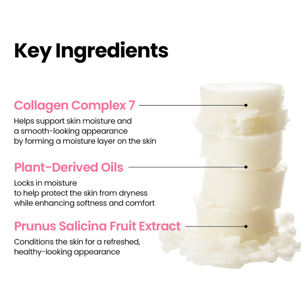 K-SECRET SEOUL 1988 Multi Balm z Collagen Complex 7, olejami roślinnymi i ekstraktem ze śliwki dla nawilżenia i bardziej miękkiej skóry.