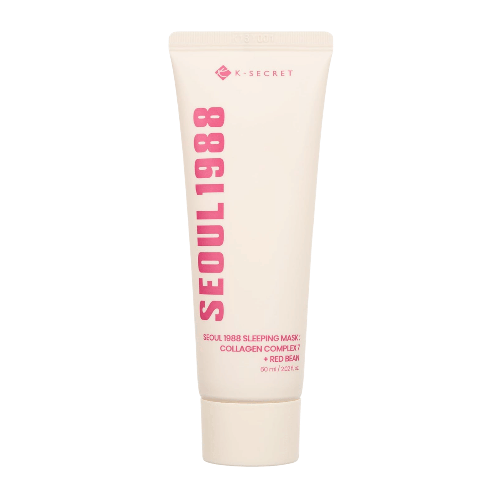 K-SECRET SEOUL 1988 Sleeping Mask Collagen Complex 7 + Red Bean 60 ml – nawilżająca maska na noc z kolagenem i ekstraktem z czerwonej fasoli.