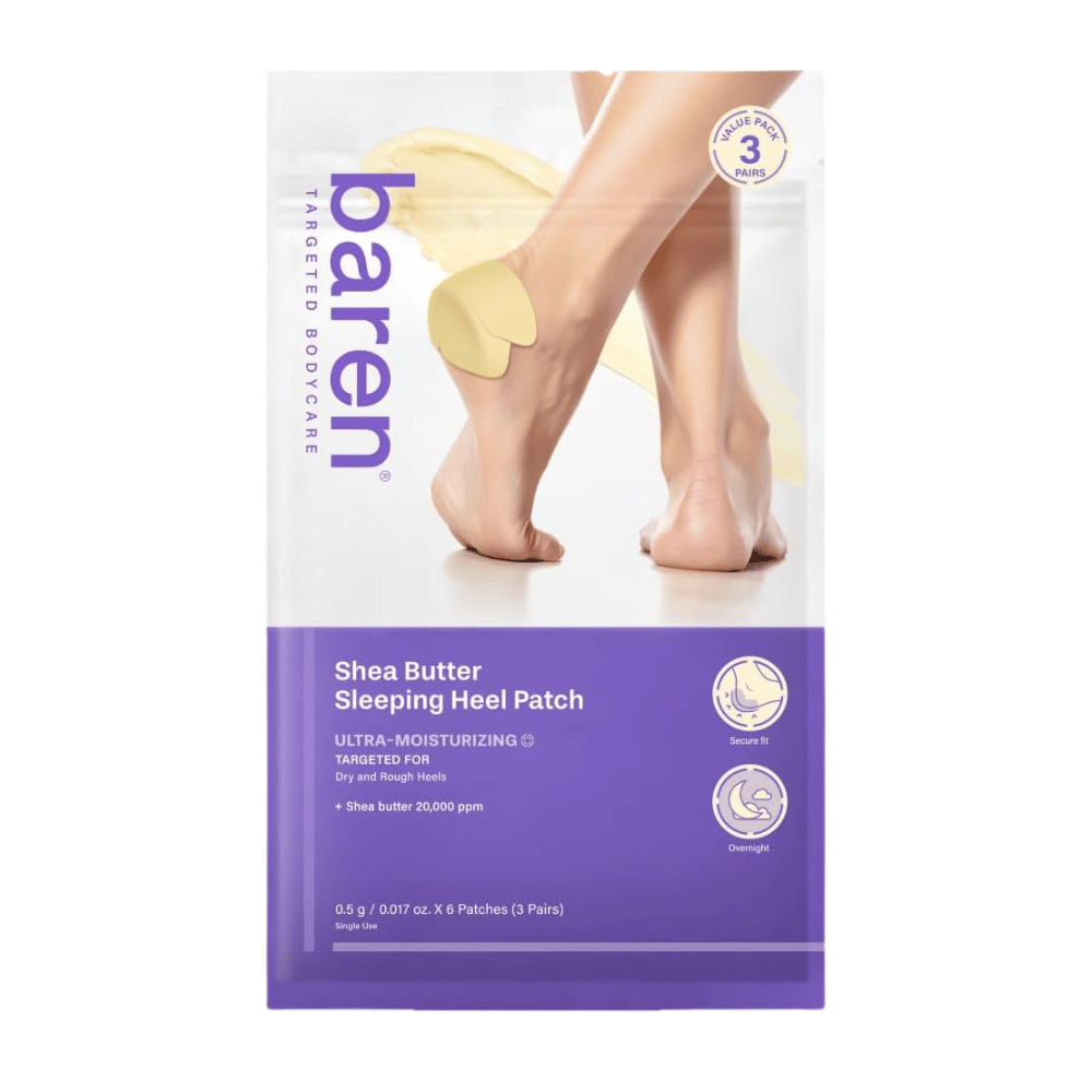 BAREN Shea Butter Sleeping Heel Patch – opakowanie z 6 plastrami na suche i szorstkie pięty