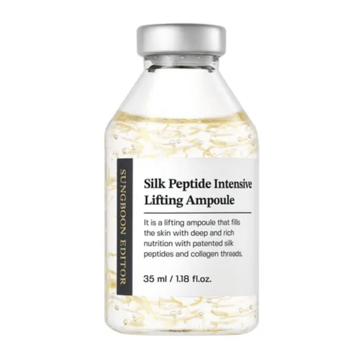 SUNGBOON EDITOR Silk Peptide Intensive Lifting Ampoule 35 ml serum do twarzy z kolagenem i peptydami przeciwstarzeniowe, dla jędrniejszej skóry i poprawionej struktury skóry.