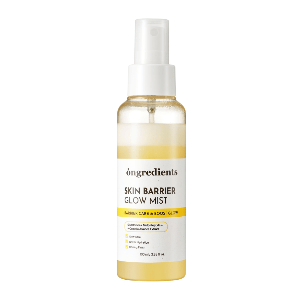 Ongredients Skin Barrier Glow Mist mgiełka do twarzy o dwufazowej formule, która nawilża skórę, wzmacnia barierę ochronną skóry i nadaje naturalny blask.