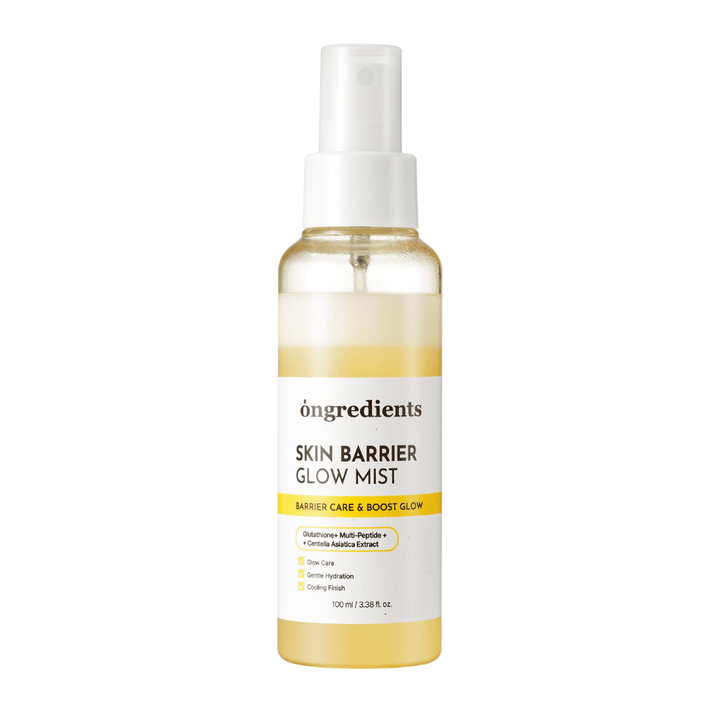 Ongredients Skin Barrier Glow Mist mgiełka do twarzy o dwufazowej formule, która nawilża skórę, wzmacnia barierę ochronną skóry i nadaje naturalny blask.