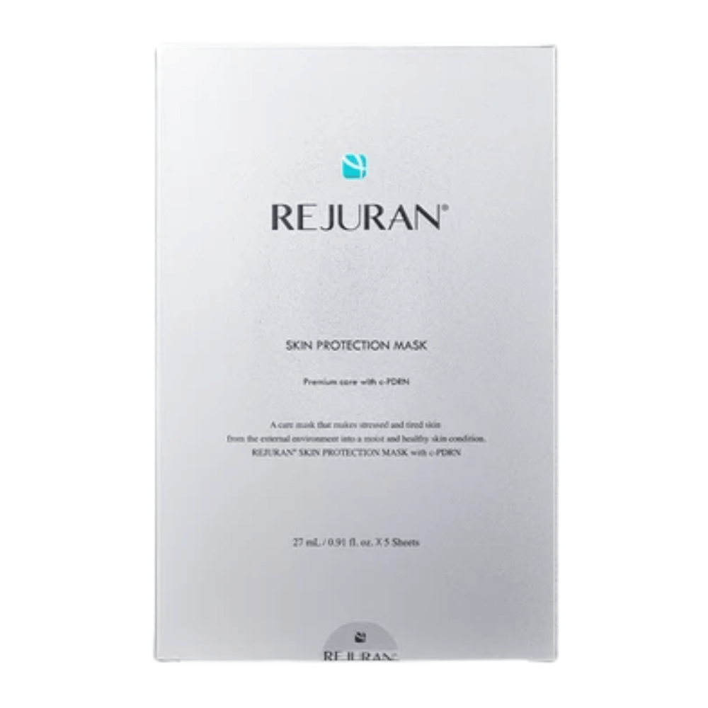 REJURAN Skin Protection Mask Set – opakowanie z 5 koreańskimi maseczkami w płachcie z c-PDRN.