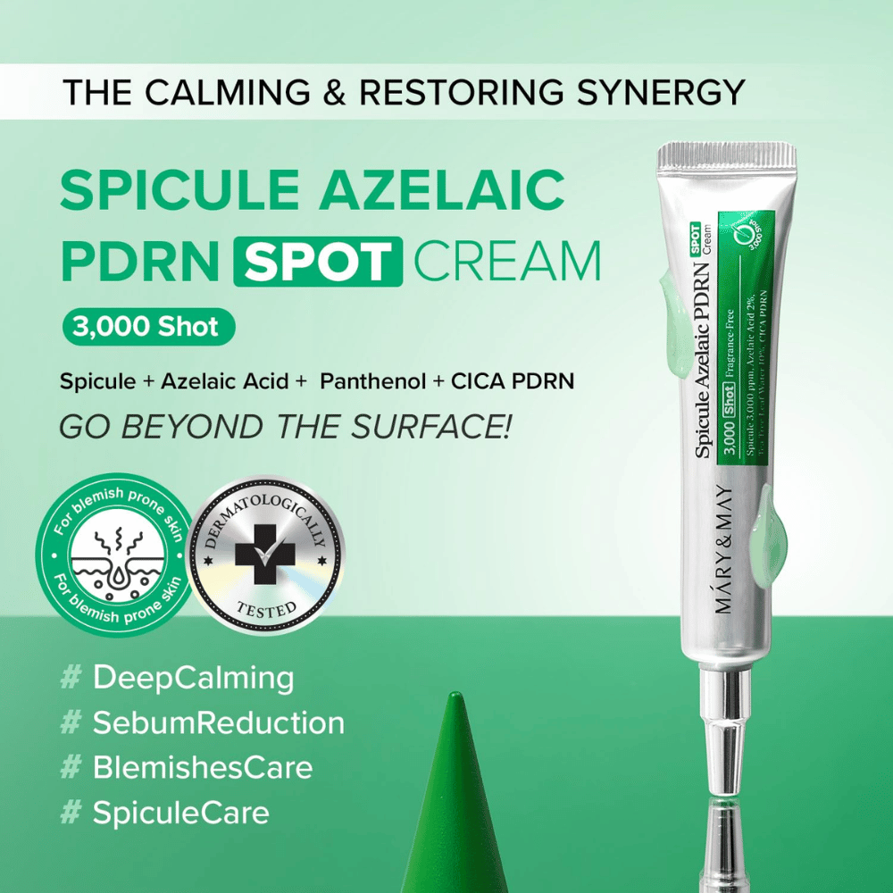 Mary&May Spicule Azelaic PDRN Spot Cream – pielęgnacyjny krem punktowy na niedoskonałości i skórę z zaburzoną równowagą