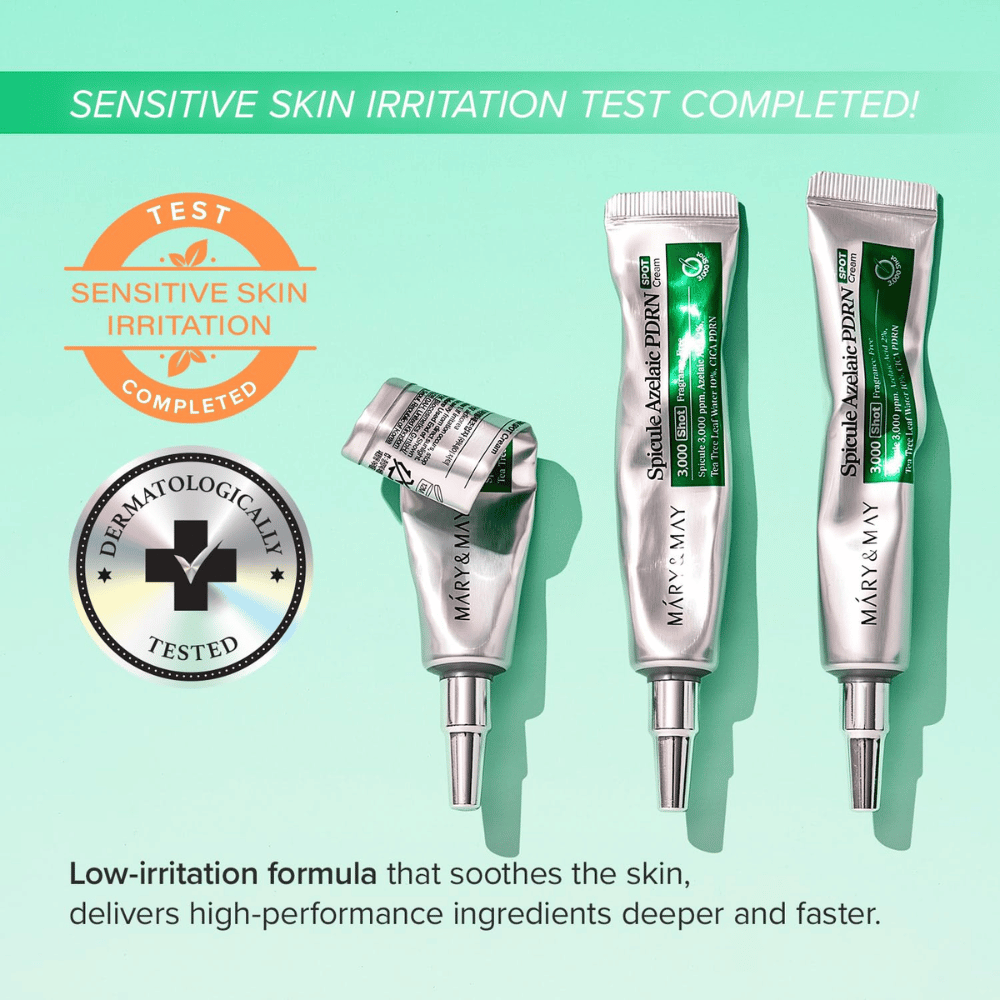 Mary&May Spicule Azelaic PDRN Spot Cream – dermatologicznie przetestowany krem punktowy do skóry wrażliwej