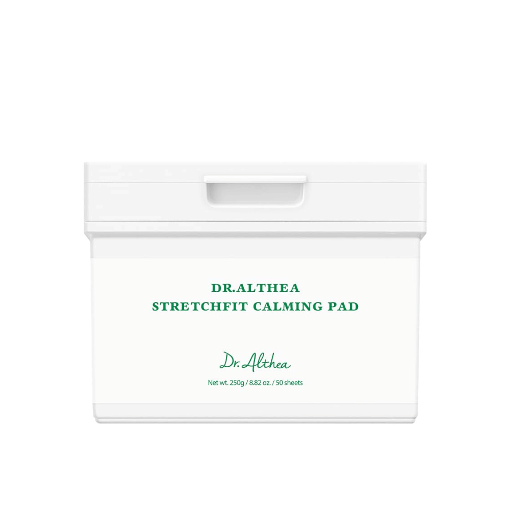Obraz – zdjęcie produktu (Google Images ważne)
Dr. Althea Stretchfit Calming Pad płatki do twarzy w słoiczku do kojącej pielęgnacji skóry, nawilżenia i poprawy równowagi skóry.