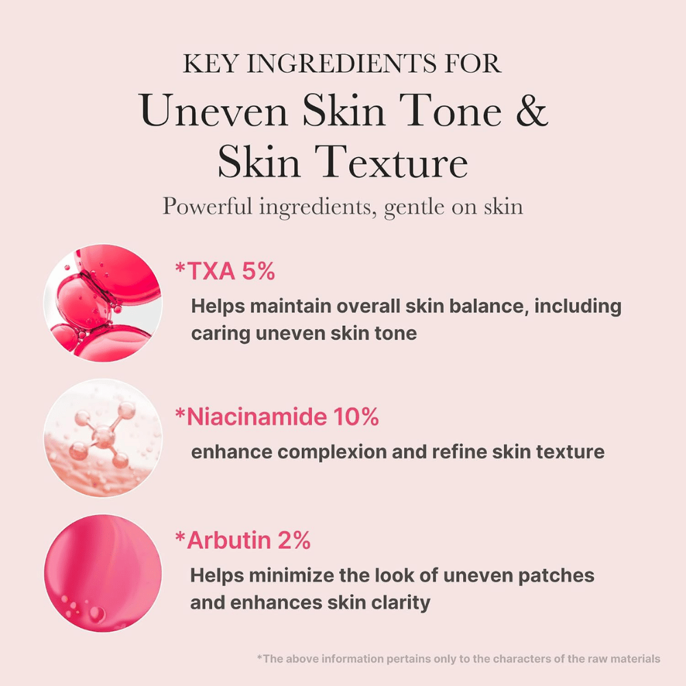 2. Medicube TXA Niacinamide 15 Serum – z 5% kwasem traneksamowym, 10% niacynamidem i 2% arbutyną na nierówny koloryt skóry i przebarwienia