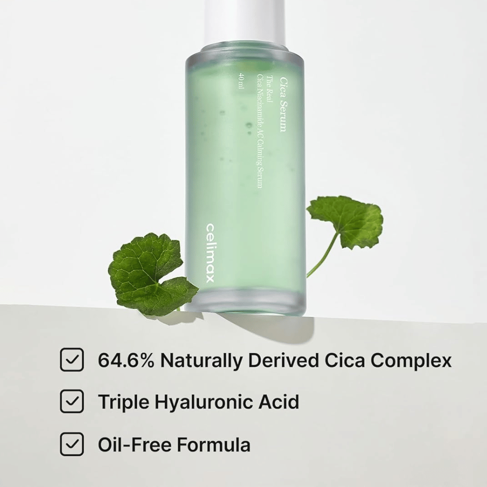 Celimax The Real Cica Niacinamide AC Calming Serum z Cica Complex i bezolejową formułą