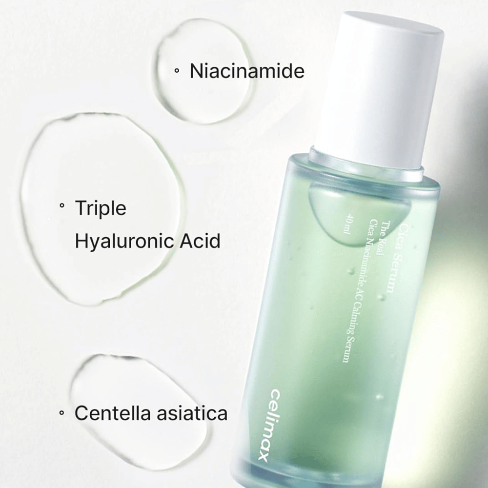 Celimax The Real Cica Niacinamide AC Calming Serum z centellą, niacynamidem i kwasem hialuronowym