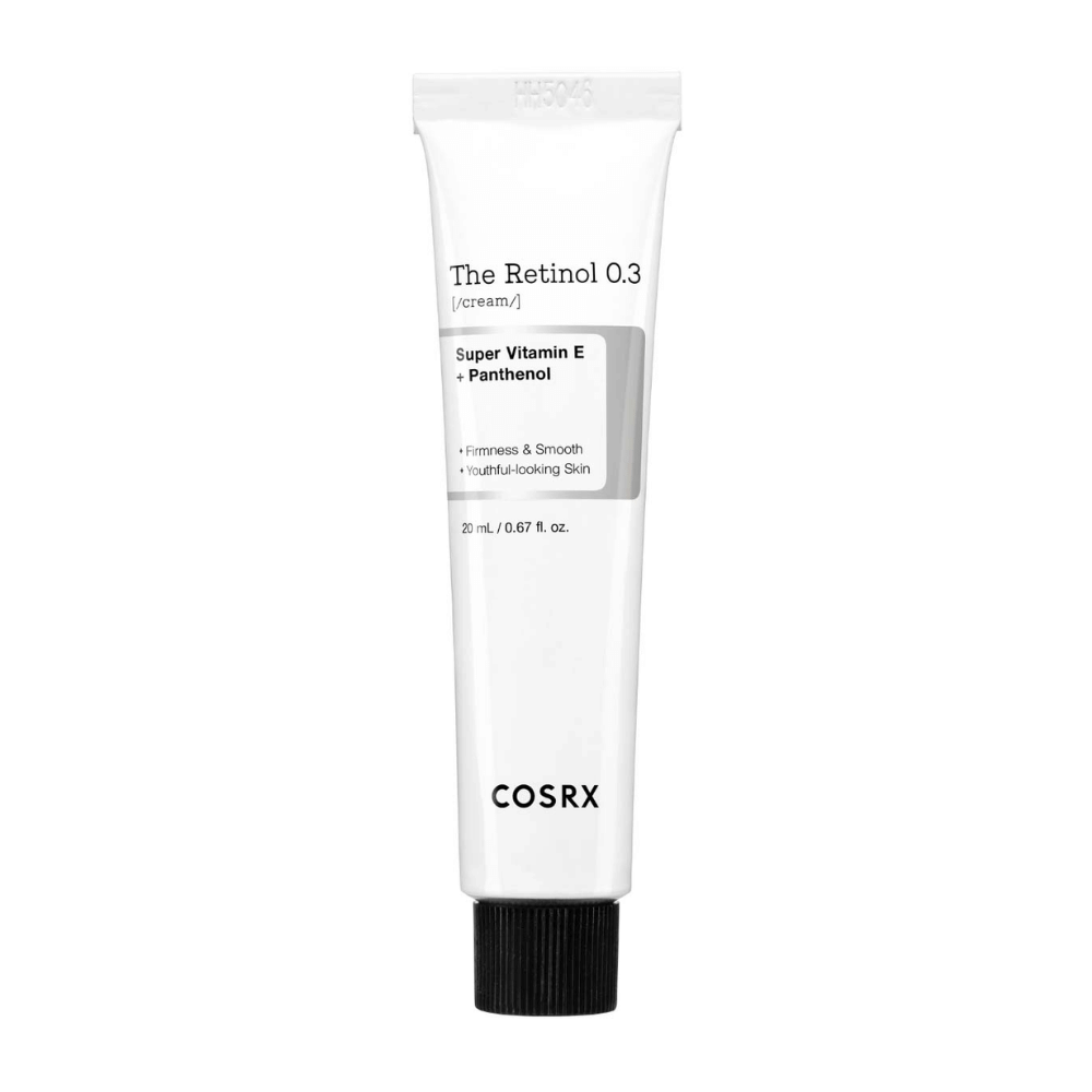 COSRX The Retinol 0.3 Cream zawiera 0,3% czystego retinolu, co poprawia jędrność skóry i zmniejsza widoczność drobnych linii. Wzbogacony o super witaminę E i pantenol, zapewnia miękką i młodzieńczą cerę. Idealne rozwiązanie dla tych, którzy chcą zwalczać oznaki starzenia i skutecznie nawilżać skórę.