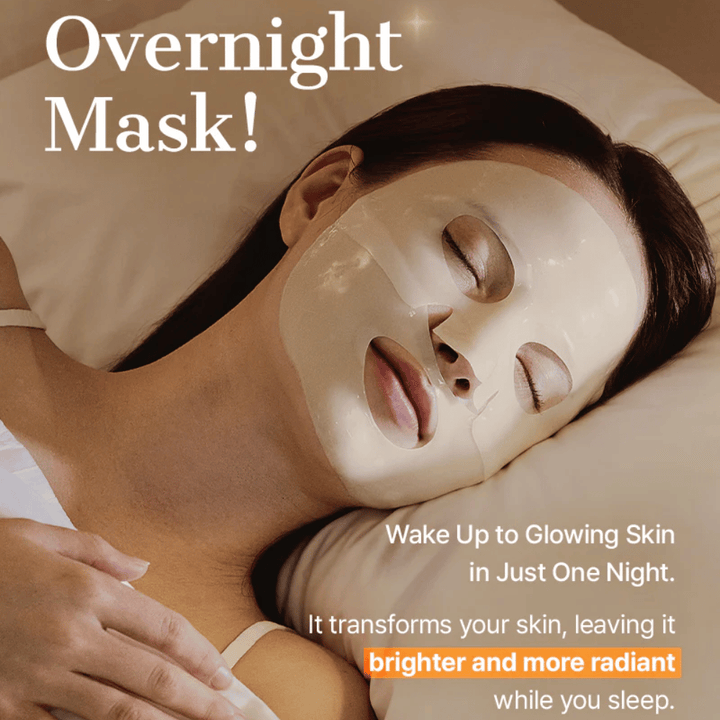 COSRX Alpha-Arbutin Discoloration Care Hydrogel Mask jako maska na noc – rozświetlająca hydrożelowa maska która intensywnie nawilża i zapewnia jaśniejszą skórę przez noc.