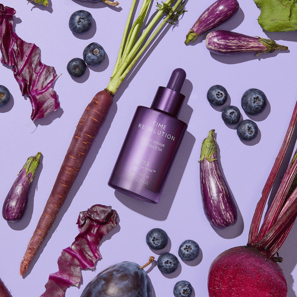 3. MISSHA Time Revolution Night Repair Ampoule 5X – koreańska pielęgnacja skóry z fermentowanymi składnikami i Extreme Biome Complex