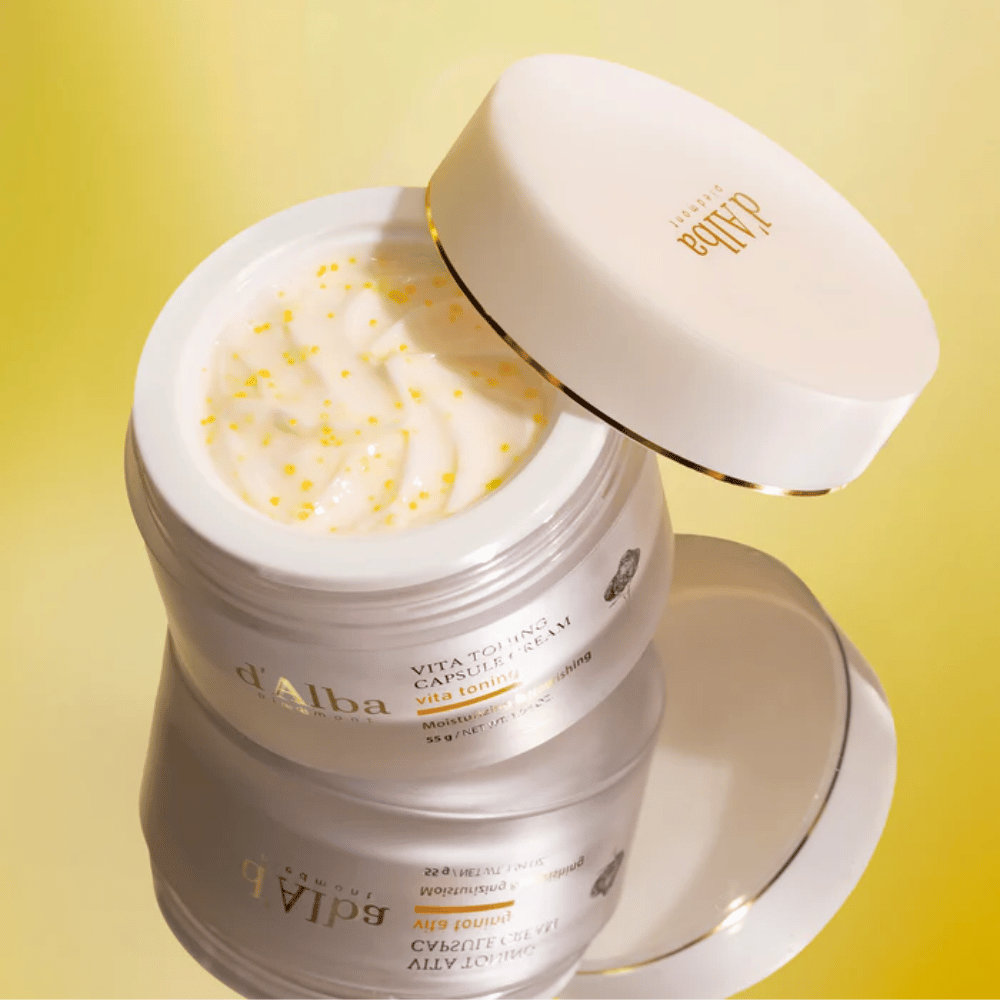 d’Alba Vita Toning Capsule Cream krem do twarzy – nawilżający krem z technologią kapsułek, który pomaga odżywiać i wygładzać strukturę skóry.