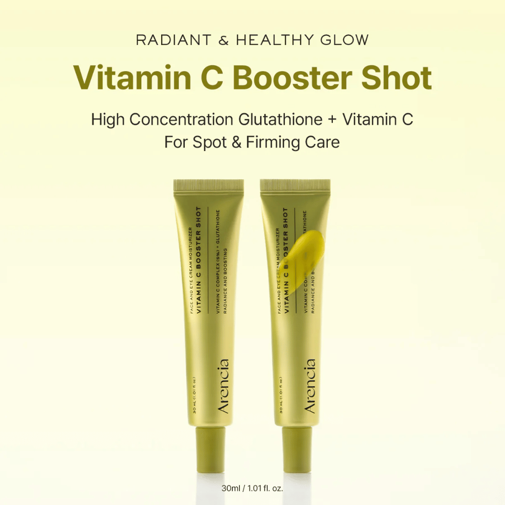 Arencia Vitamin C Booster Shot promienny blask – serum z witaminą C z glutationem, które dodaje blasku, wyrównuje koloryt skóry i ujędrnia skórę