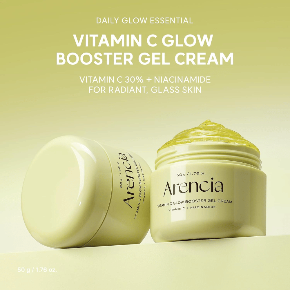 Arencia Vitamin C Glow Booster Gel Cream 50 g – żel-krem z witaminą C i niacynamidem dla promiennej skóry