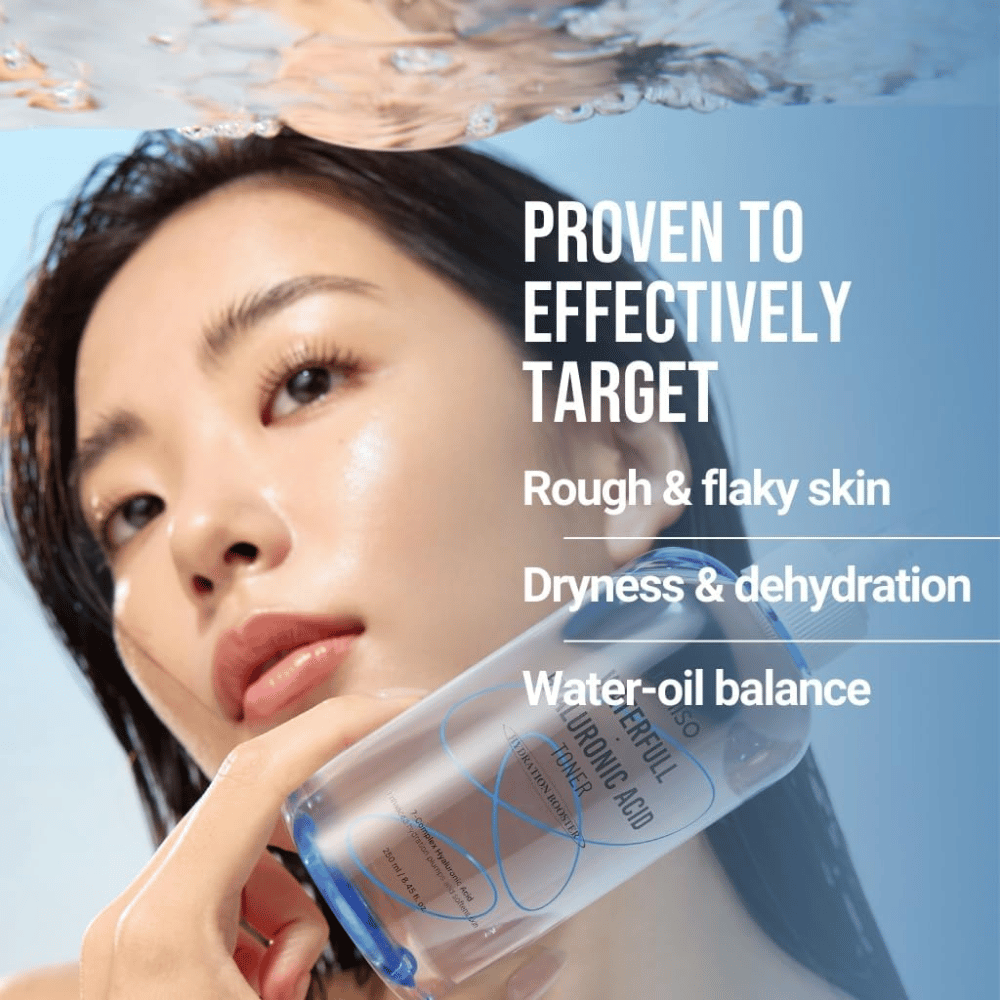 Jumiso Waterfull Hyaluronic Acid Tonik do twarzy 250 ml – intensywnie tonik nawilżający przeciwdziała suchości, łuszczącej się skórze i niezrównoważonemu poziomowi wilgoci i oleju