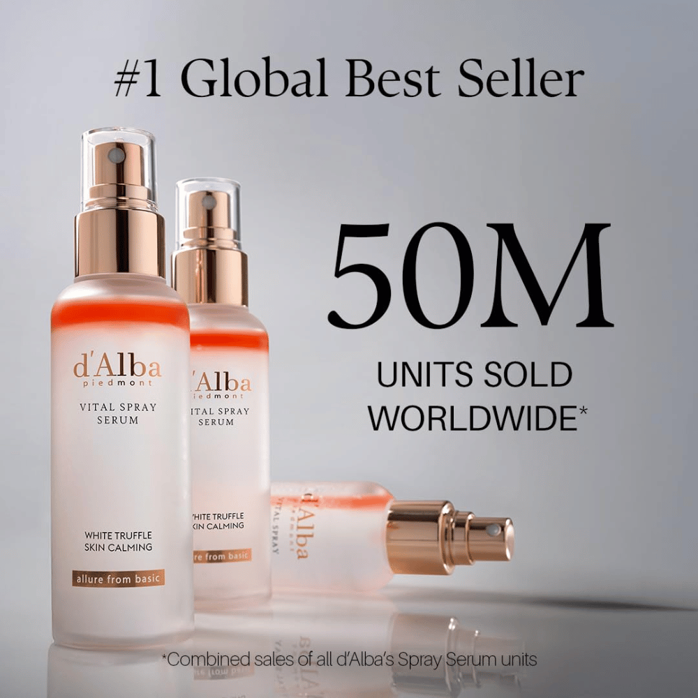 d'Alba White Truffle Vital Spray Serum – najlepiej sprzedające się serum w sprayu od koreańskiej marki d'Alba