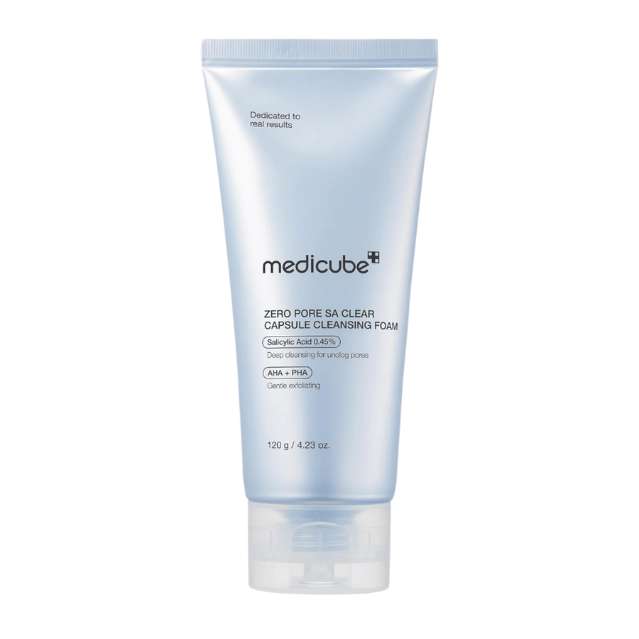 Medicube Zero Pore SA Clear Capsule Cleansing Foam 120 g – łagodne, ale skuteczne oczyszczanie z kwasem salicylowym, AHA i PHA dla jaśniejszej skóry.