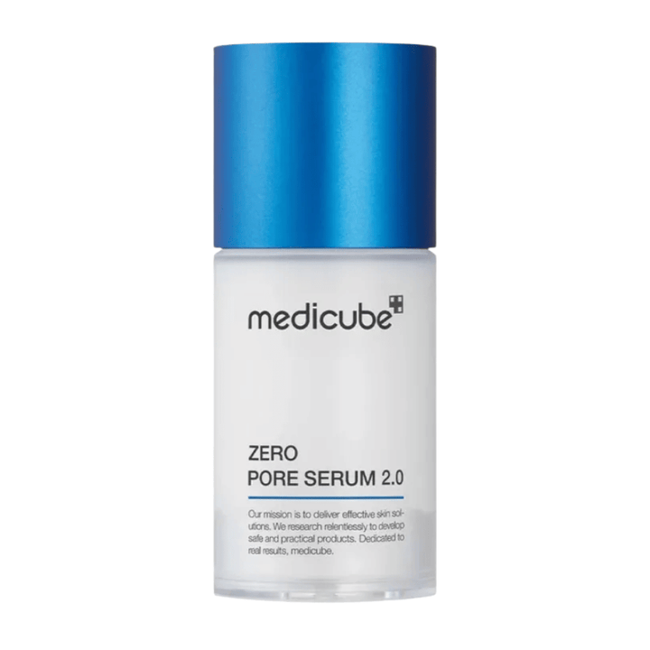 Medicube Zero Pore Serum 2.0 na białym tle, koreańskie serum do pielęgnacji skóry, które dba o pory, nawilża skórę i zapewnia jednolity efekt.