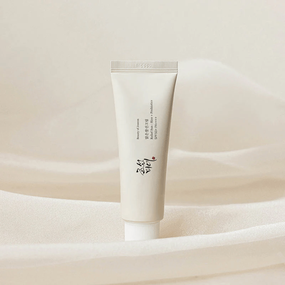 Beauty of Joseon Relief Sun SPF50+ PA++++ 50ml – popularny koreański krem przeciwsłoneczny o lekkiej konsystencji, ekstrakcie z ryżu i probiotykach dla wszystkich rodzajów skóry.