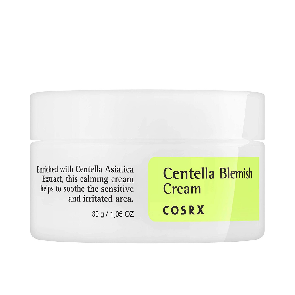 COSRX Centella Blemish Cream 30ml, idealny dla skóry skłonnej do trądziku.