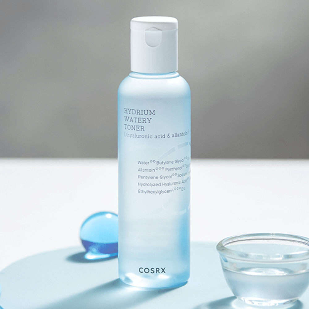 COSRX Hydrium Watery Toner 150ml, nawilżający tonik do twarzy z kwasem hialuronowym.