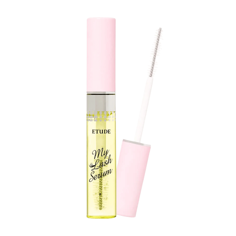Butelka ETUDE's My Lash Serum 9g z różową nakrętką.