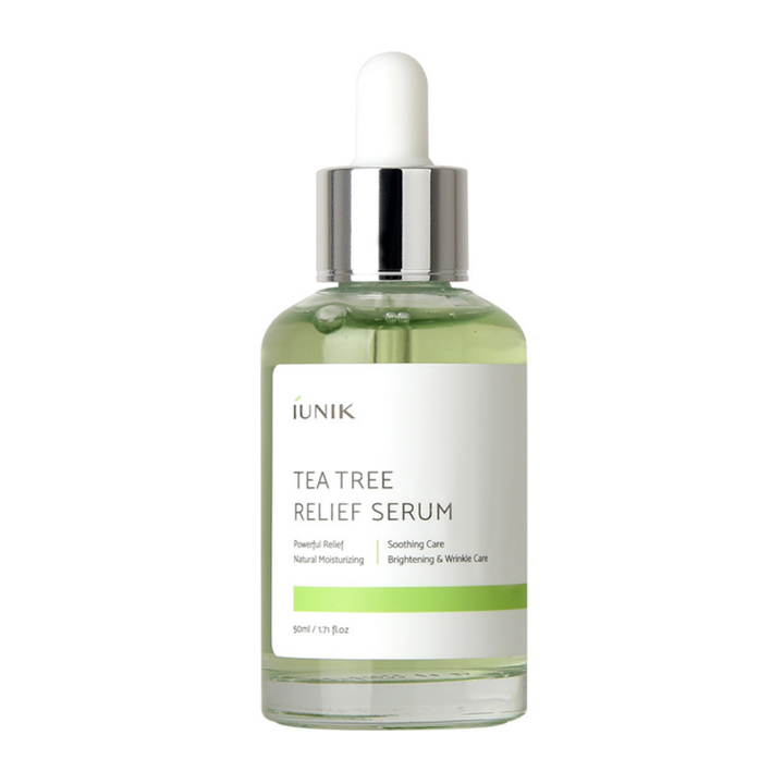 iUNIK Tea Tree Relief Serum 50ml för aknebenägen och känslig hud.