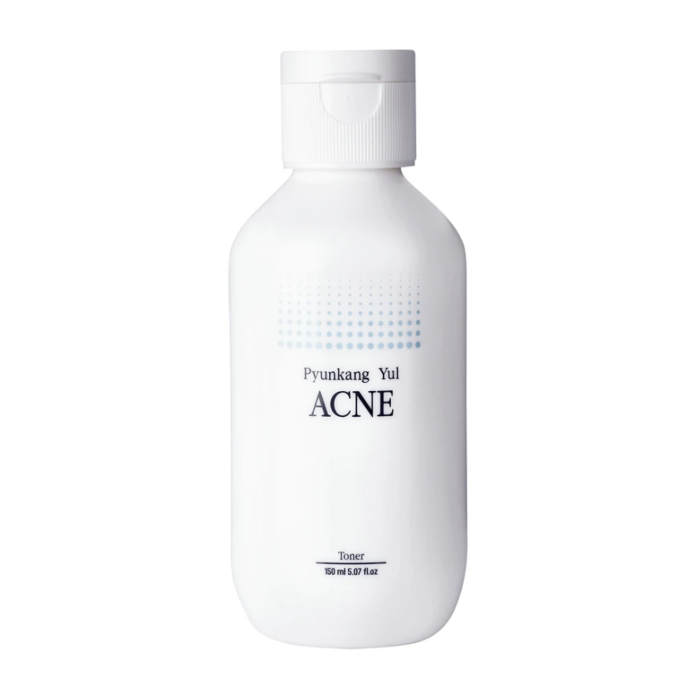 Butelka Pyunkang Yul Acne Toner 150ml na białym tle.